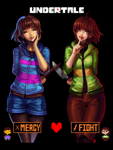 Undertale Frisk and Chara 