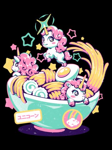 Unicorn Bowl - Cute Geek Food Ramen Japanese Magic Unicorns Gift