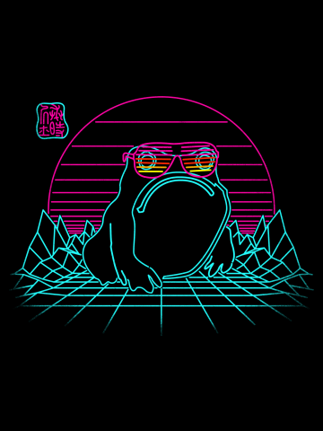 Unimpressed Neon Frog