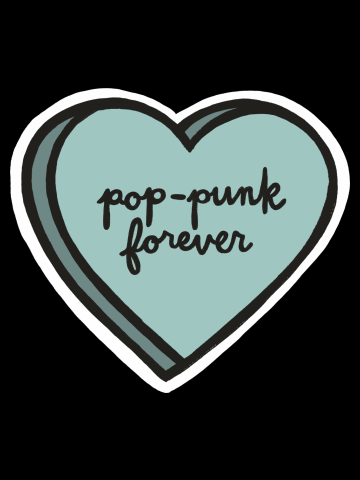 Valentine's Candy Heart Pop-Punk Forever (2024, White Background)