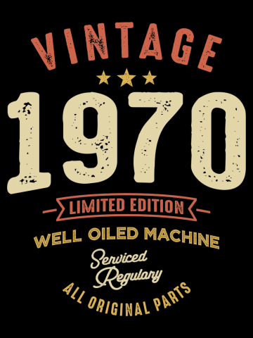Vintage 1970 - 53rd Birthday Classic Born 1970