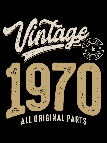Vintage Born in 1970 - 52nd Birthday Retro Classic