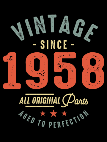 Vintage Since 1958 - 64th Birthday Retro Classic