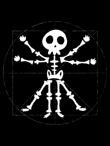 Vitruvian skeleton
