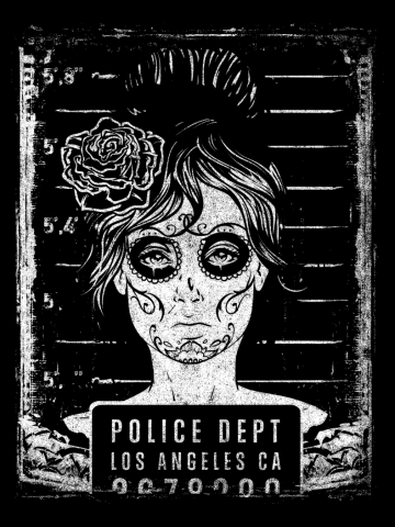 Wanted poster busted police department white