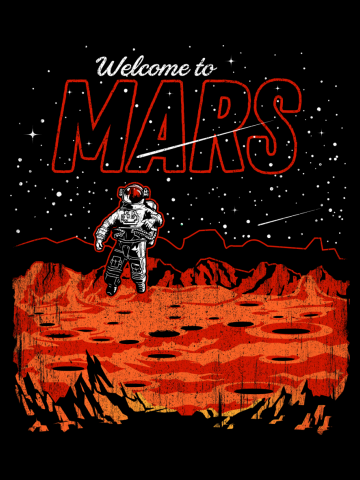 Welcome to Mars greetings from postcard