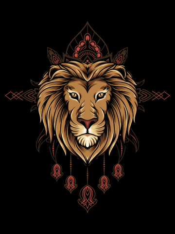 Wild Lion Mandala
