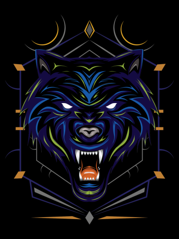 Wild wolves. blue wolf vector, grey wolves, head wolf illustration, dark wolf angry, for t shirt,