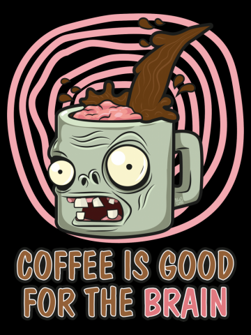 Zombie coffee mug - Coffee is good for the brain