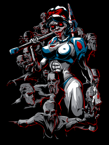 Zombie snow white and dwarfs 666