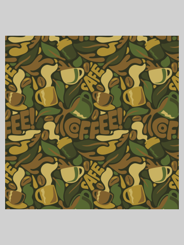Coffee Army Pattern 