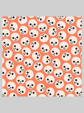 Cute Skull Pattern (2023, Orange)