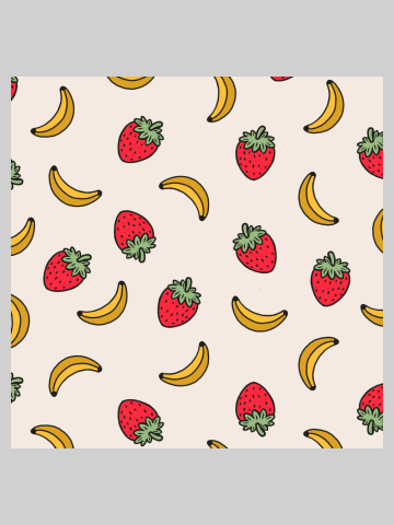 Downtown as Fruits Pattern (2024, Off White)