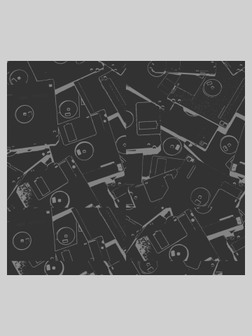 Grey floppy pattern for IT lovers