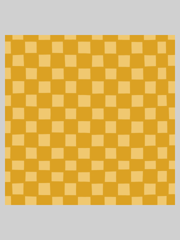 Hand-drawn Checkerboard Print (2023, Yellow and Gold)