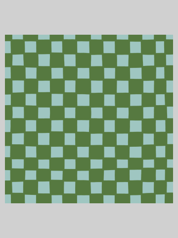 Hand-drawn Checkerboard Print Pattern (2023, Greens)