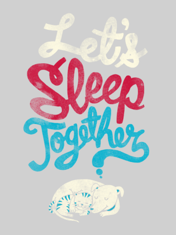 Let's sleep togeter - dog & cat