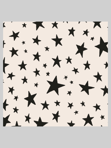 Little Stars Pattern (2023, White and Black)