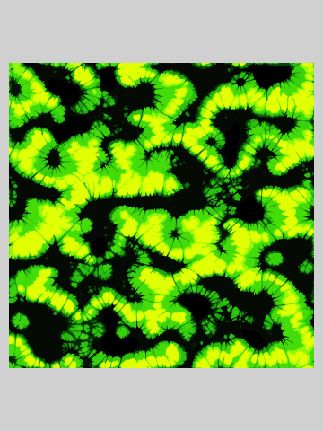 Psychodelic neon green and black abstract tie dye pattern