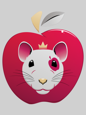 Red Apple Tees - Rat King and Apple - Logo