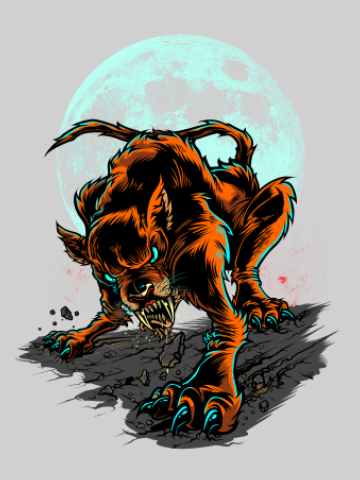Scarry wolf