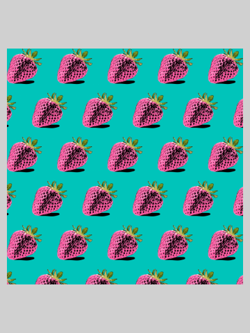 Strawberry pattern (pop-art style)