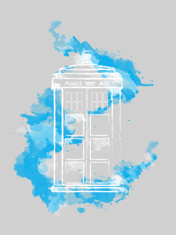Watercolor police Box