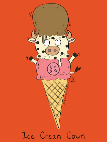 Ice Cream Cown - Cow in an Ice Cream Cone