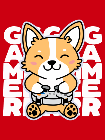 Corgi Playing Video Games