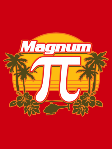 Magnum Pi Hawaiian Pi Day Design