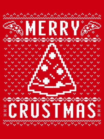 Merry Crustmas Pizza Christmas Sweater Design