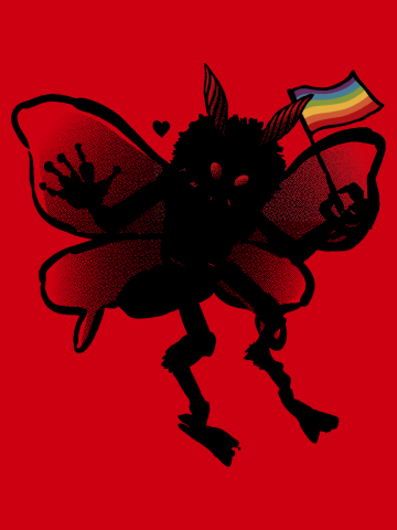 Mothman Pride Funny PrideMonth 