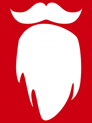 Santa beard mustache x-mas art sanata claus