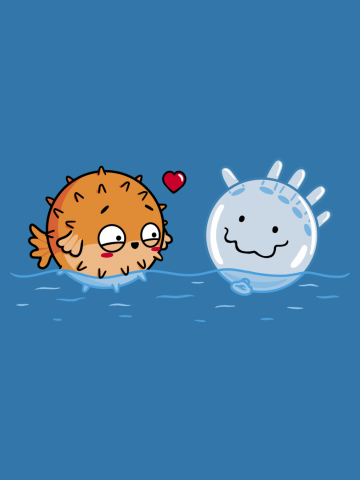 Blowfish in love!