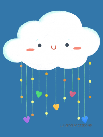 Cute Cloud with Hearts