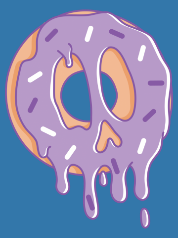 Dripping Donut Skull (Grape)