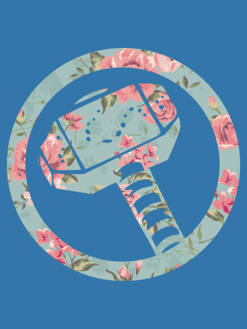 Floral Mjolnir Tank Top