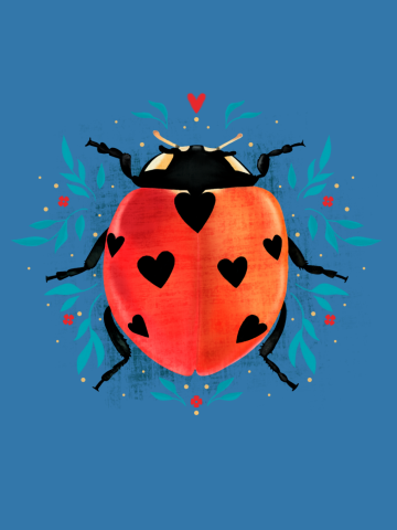 Floral ladybug