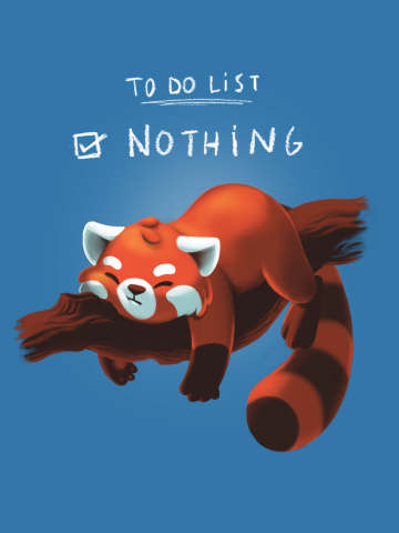 Red Panda Day - to Do List Nothing - Cute Fluffy Animal - Procrastinate