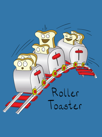 Roller Toaster - Toast on a Roller Coaster