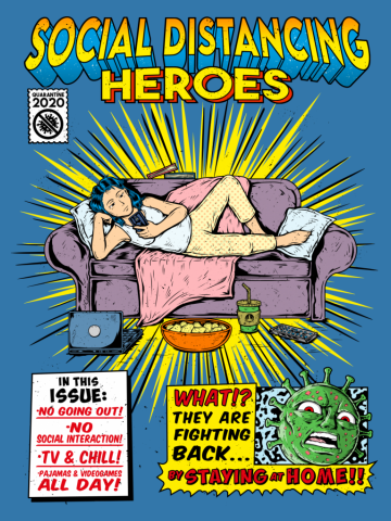 SOCIAL DISTANCING HEROES - WOMAN VER
