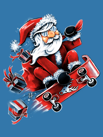 Santa Skateboarding
