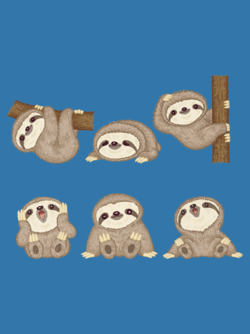 Sloth of various poses