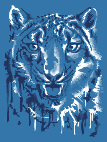 Snow leopard Graffiti art
