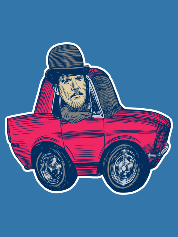 Vintage Car Driving