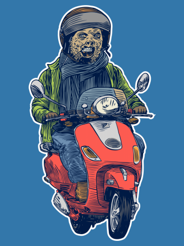Zombie on Scooter