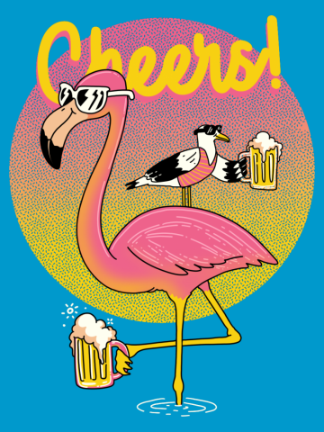 Flamingo Summer Cheers