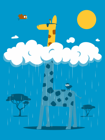 Giraffe in summer
