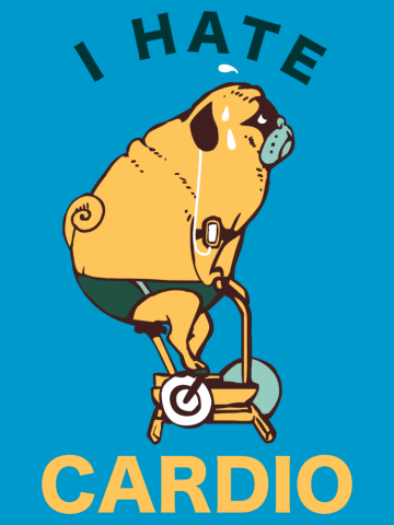 I hate cardio pug