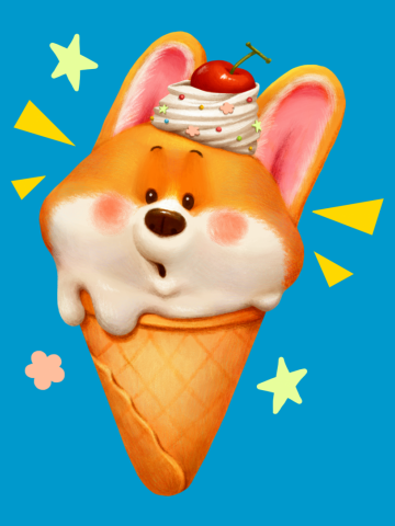Ice Cream Corgi